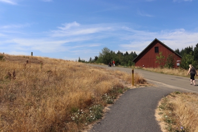 Park Center Trail ends at North Access Lane – go left to follow AR proposed route